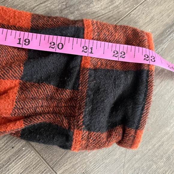 [XL]Levi's Orange and Black Relax Fit Plaid Checkered Flannel Shirt - Picture 6 of 6